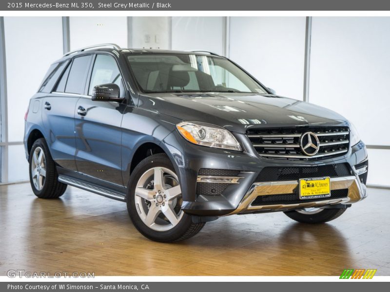 Steel Grey Metallic / Black 2015 Mercedes-Benz ML 350