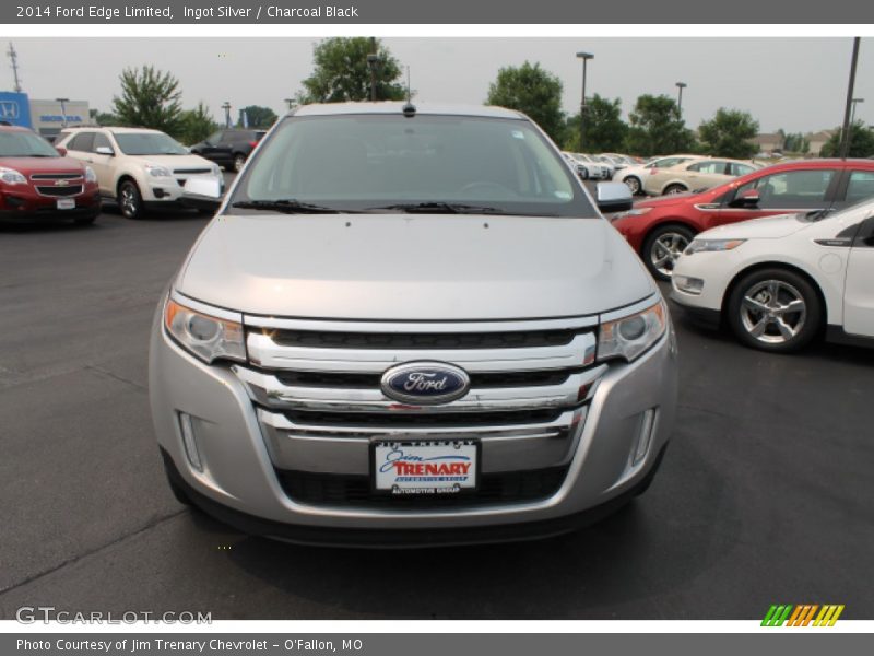 Ingot Silver / Charcoal Black 2014 Ford Edge Limited