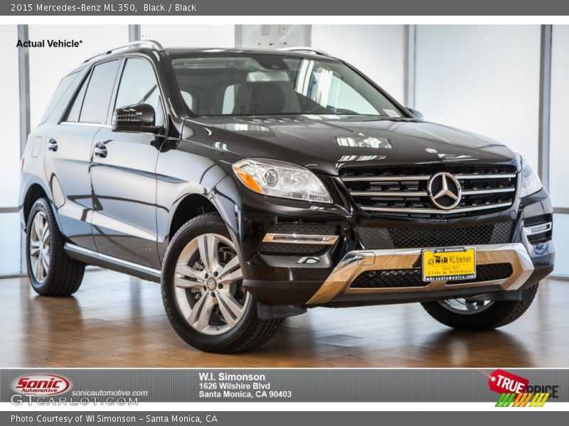 Black / Black 2015 Mercedes-Benz ML 350