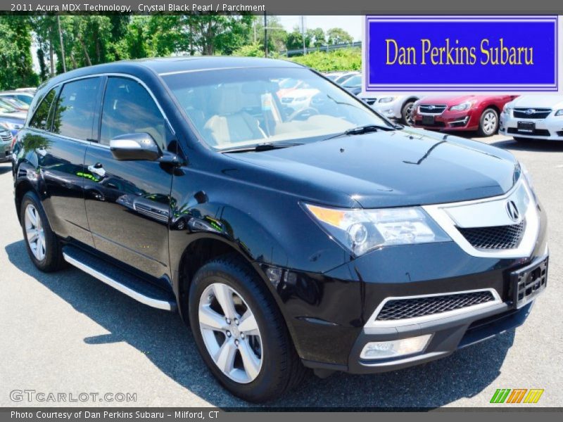 Crystal Black Pearl / Parchment 2011 Acura MDX Technology