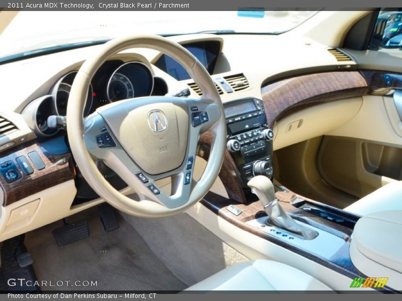 Crystal Black Pearl / Parchment 2011 Acura MDX Technology