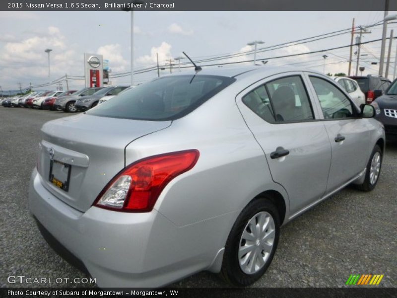 Brilliant Silver / Charcoal 2015 Nissan Versa 1.6 S Sedan