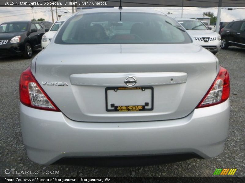 Brilliant Silver / Charcoal 2015 Nissan Versa 1.6 S Sedan