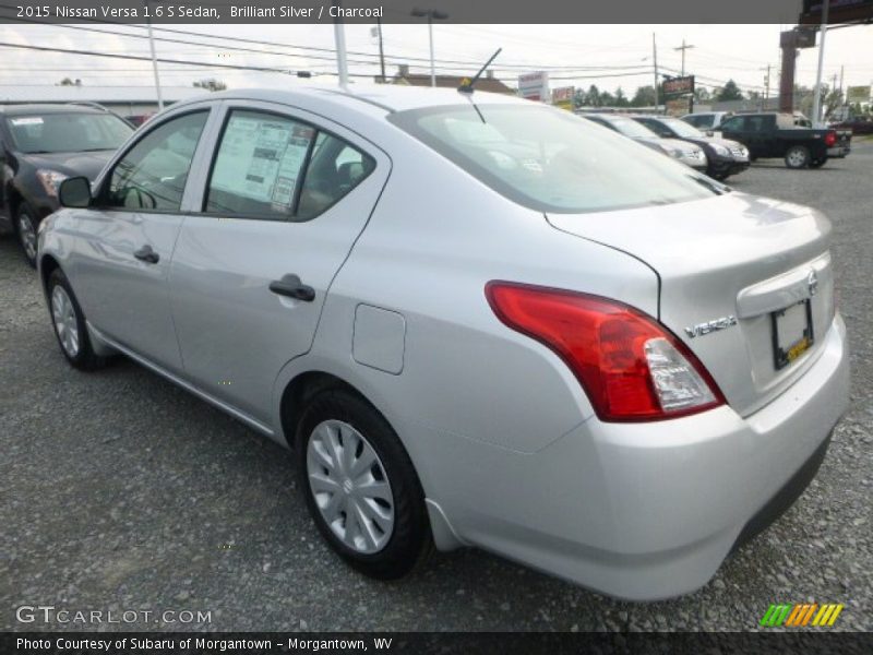 Brilliant Silver / Charcoal 2015 Nissan Versa 1.6 S Sedan