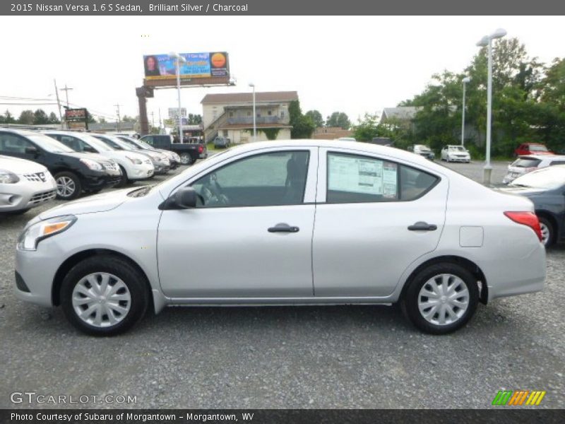Brilliant Silver / Charcoal 2015 Nissan Versa 1.6 S Sedan