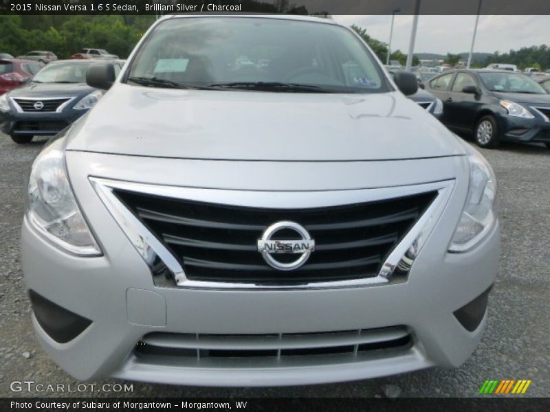 Brilliant Silver / Charcoal 2015 Nissan Versa 1.6 S Sedan
