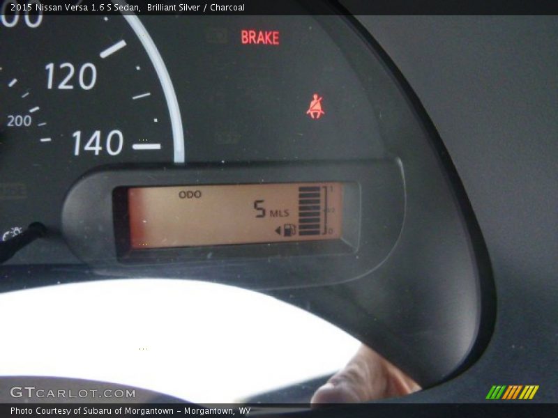 Brilliant Silver / Charcoal 2015 Nissan Versa 1.6 S Sedan