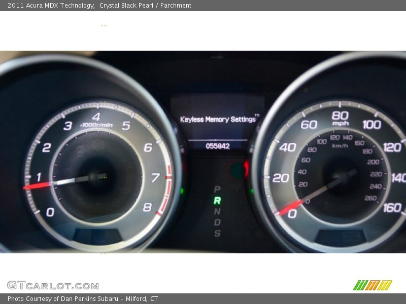Crystal Black Pearl / Parchment 2011 Acura MDX Technology