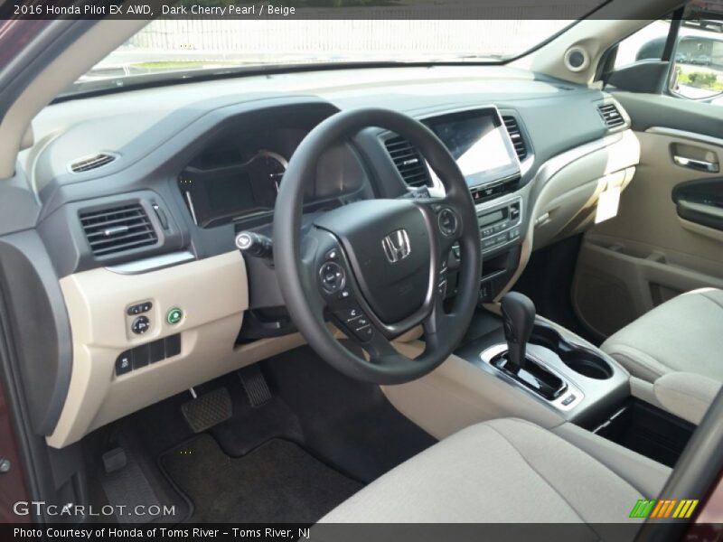 Beige Interior - 2016 Pilot EX AWD 