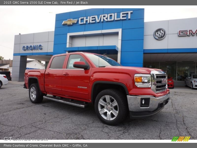 Fire Red / Jet Black 2015 GMC Sierra 1500 SLE Crew Cab