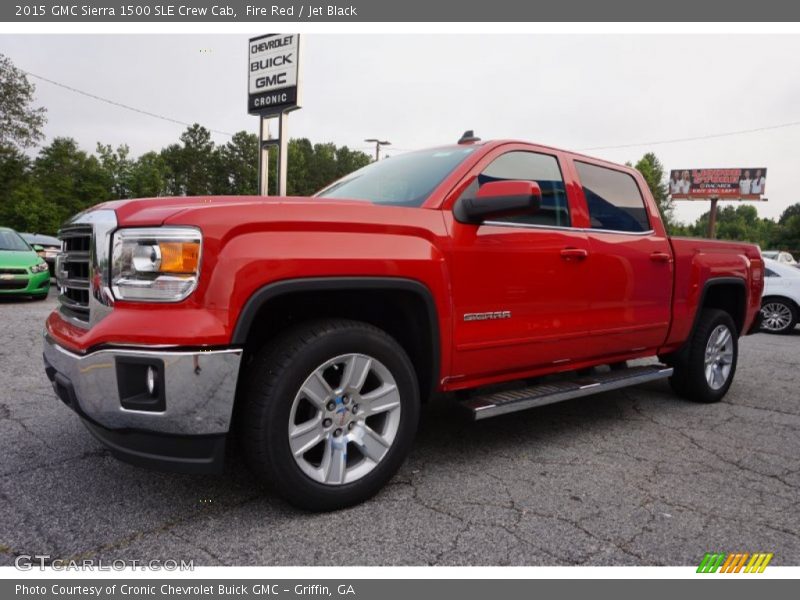 Fire Red / Jet Black 2015 GMC Sierra 1500 SLE Crew Cab