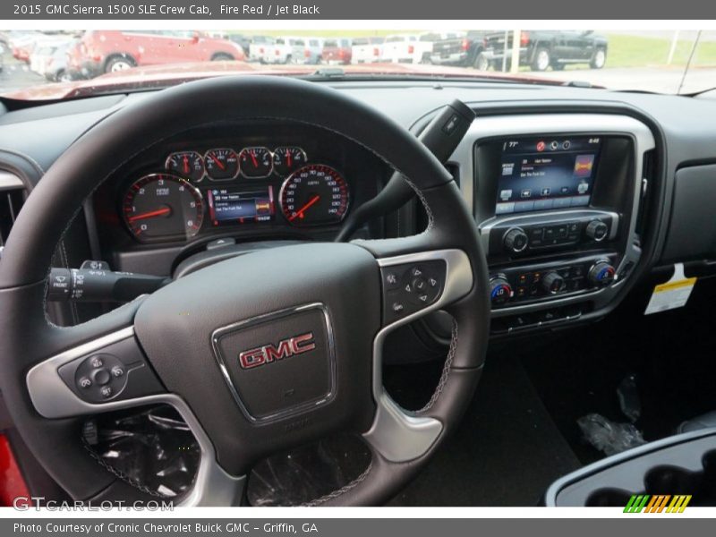 Fire Red / Jet Black 2015 GMC Sierra 1500 SLE Crew Cab