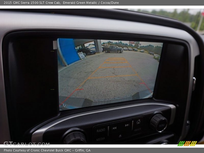 Emerald Green Metallic / Cocoa/Dune 2015 GMC Sierra 1500 SLT Crew Cab