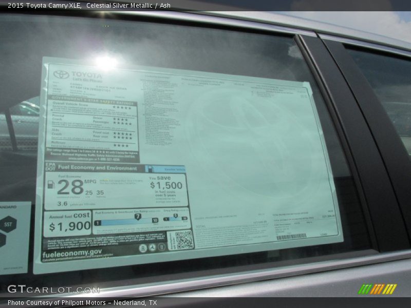 Celestial Silver Metallic / Ash 2015 Toyota Camry XLE