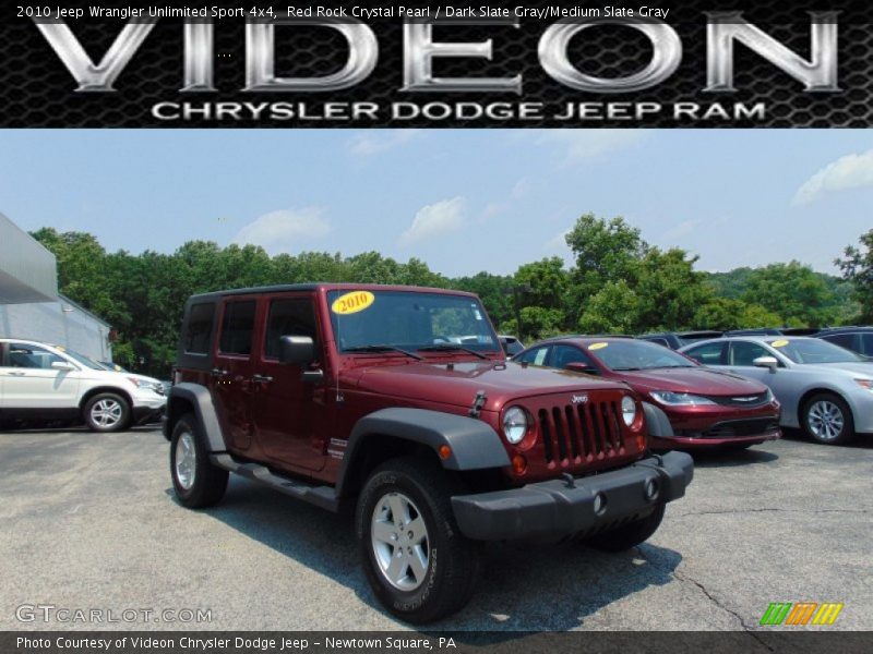 Red Rock Crystal Pearl / Dark Slate Gray/Medium Slate Gray 2010 Jeep Wrangler Unlimited Sport 4x4