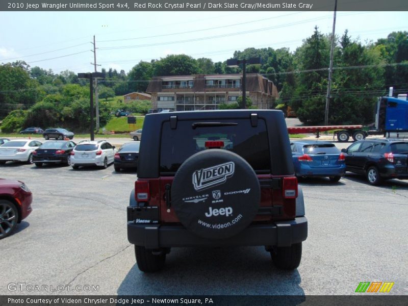 Red Rock Crystal Pearl / Dark Slate Gray/Medium Slate Gray 2010 Jeep Wrangler Unlimited Sport 4x4