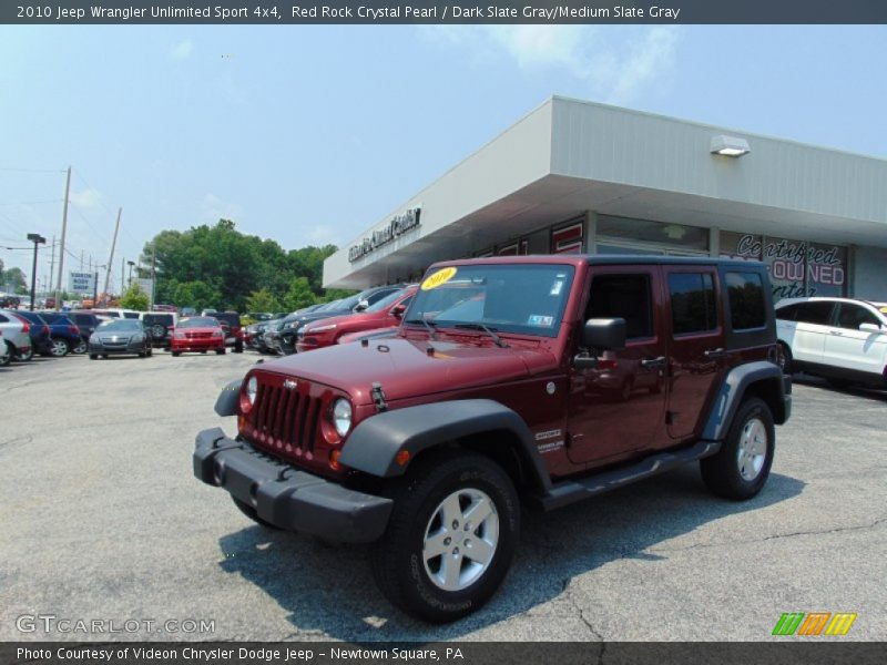 Red Rock Crystal Pearl / Dark Slate Gray/Medium Slate Gray 2010 Jeep Wrangler Unlimited Sport 4x4