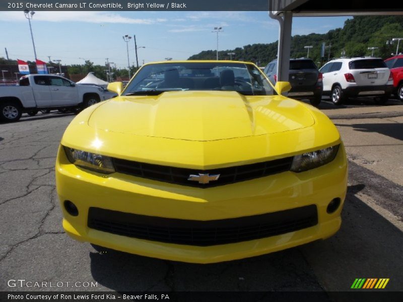 Bright Yellow / Black 2015 Chevrolet Camaro LT Convertible
