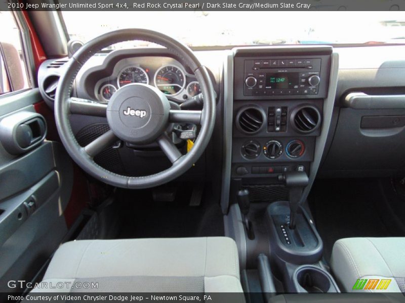 Red Rock Crystal Pearl / Dark Slate Gray/Medium Slate Gray 2010 Jeep Wrangler Unlimited Sport 4x4
