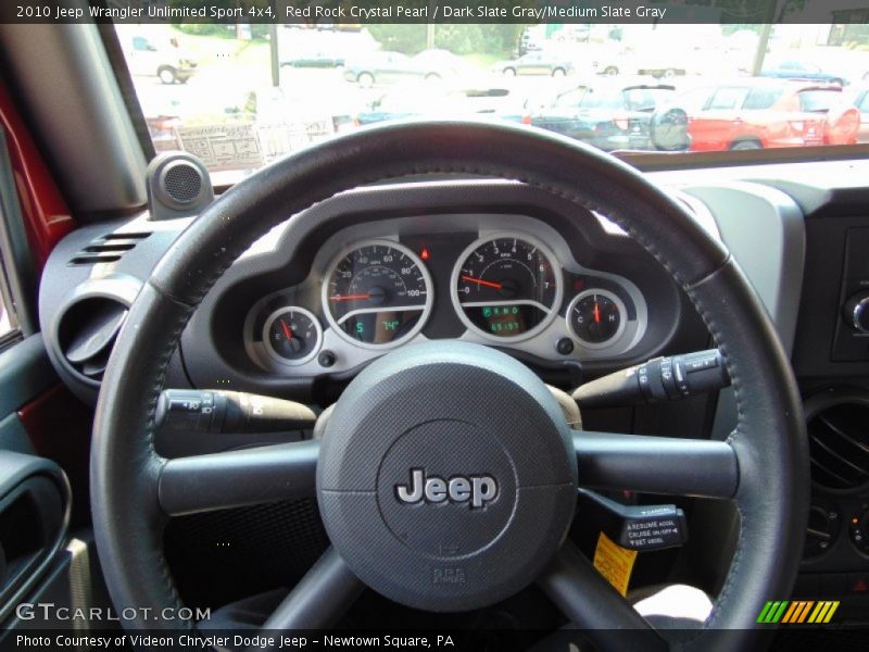 Red Rock Crystal Pearl / Dark Slate Gray/Medium Slate Gray 2010 Jeep Wrangler Unlimited Sport 4x4