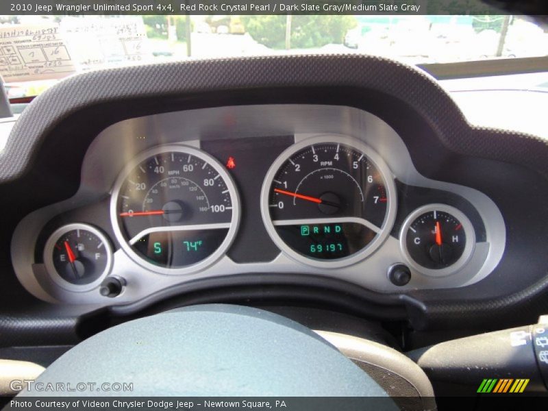 Red Rock Crystal Pearl / Dark Slate Gray/Medium Slate Gray 2010 Jeep Wrangler Unlimited Sport 4x4