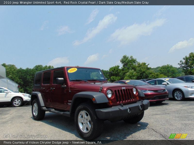 Red Rock Crystal Pearl / Dark Slate Gray/Medium Slate Gray 2010 Jeep Wrangler Unlimited Sport 4x4