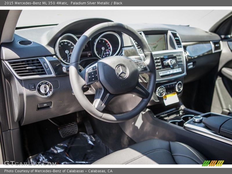 Paladium Silver Metallic / Black 2015 Mercedes-Benz ML 350 4Matic