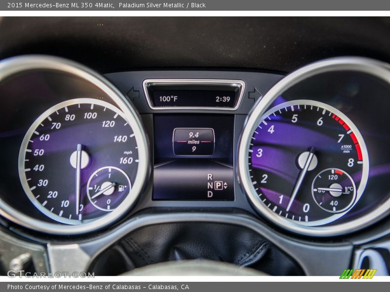 Paladium Silver Metallic / Black 2015 Mercedes-Benz ML 350 4Matic