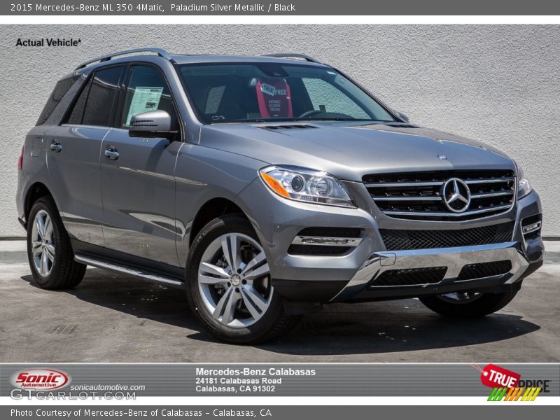 Paladium Silver Metallic / Black 2015 Mercedes-Benz ML 350 4Matic