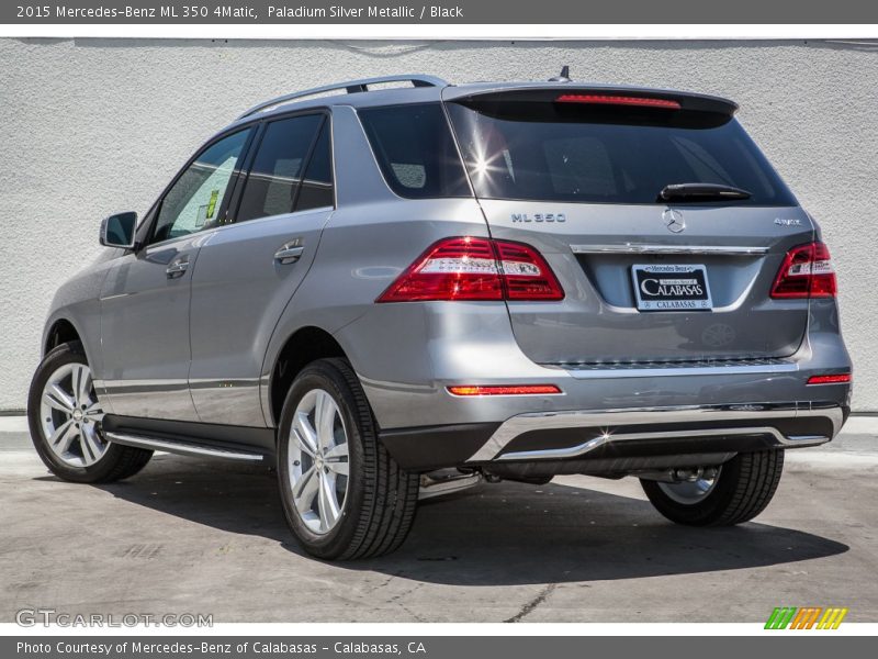 Paladium Silver Metallic / Black 2015 Mercedes-Benz ML 350 4Matic