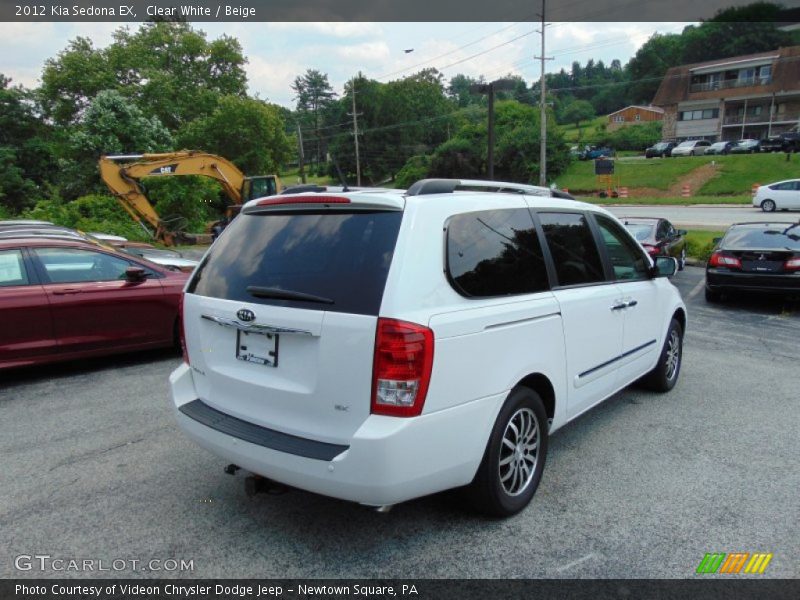 Clear White / Beige 2012 Kia Sedona EX