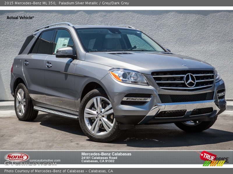 Paladium Silver Metallic / Grey/Dark Grey 2015 Mercedes-Benz ML 350