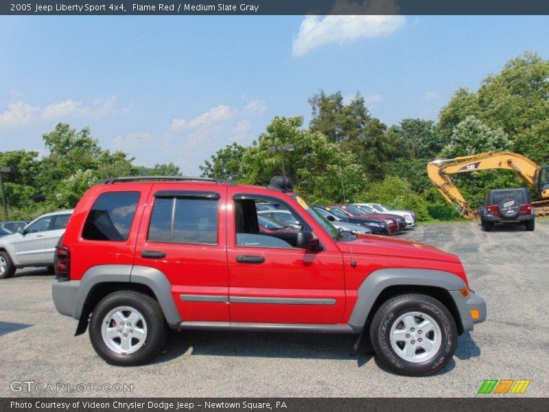 Flame Red / Medium Slate Gray 2005 Jeep Liberty Sport 4x4