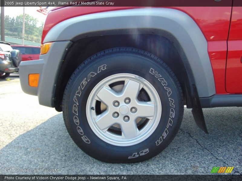 Flame Red / Medium Slate Gray 2005 Jeep Liberty Sport 4x4
