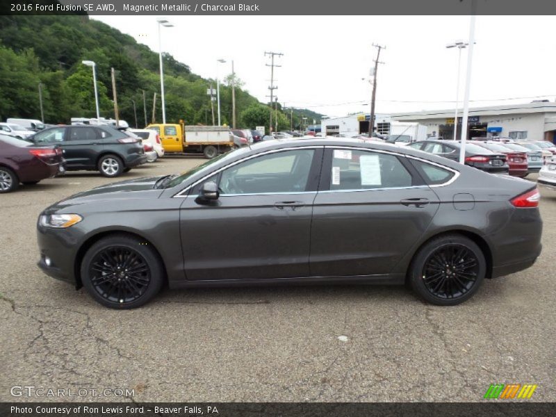 Magnetic Metallic / Charcoal Black 2016 Ford Fusion SE AWD