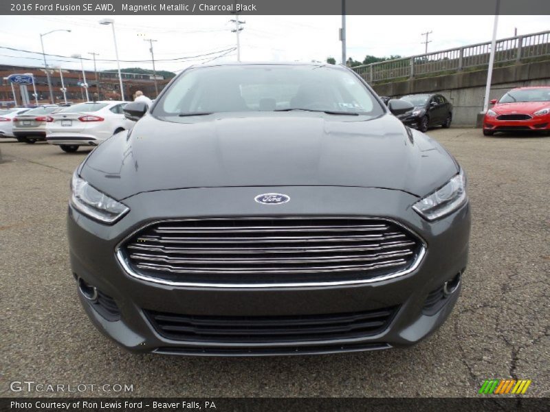 Magnetic Metallic / Charcoal Black 2016 Ford Fusion SE AWD