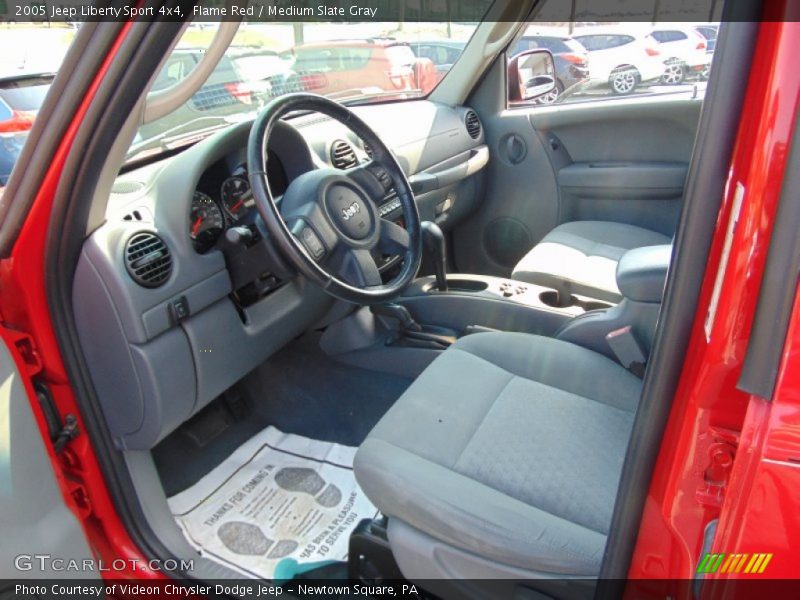 Flame Red / Medium Slate Gray 2005 Jeep Liberty Sport 4x4