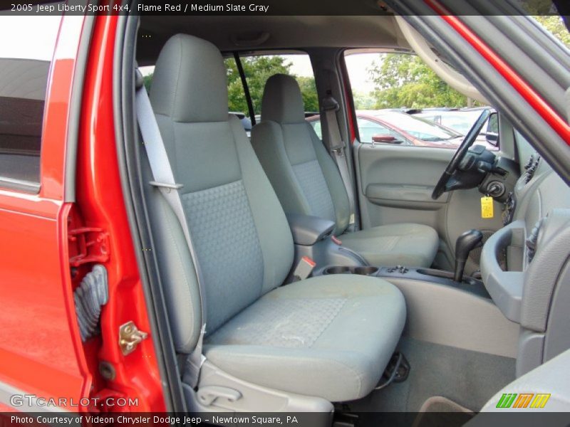 Flame Red / Medium Slate Gray 2005 Jeep Liberty Sport 4x4