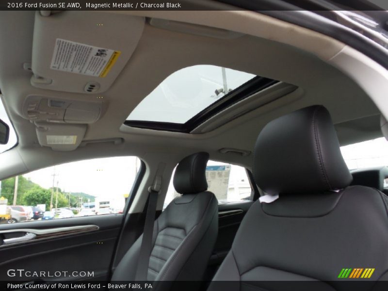 Magnetic Metallic / Charcoal Black 2016 Ford Fusion SE AWD