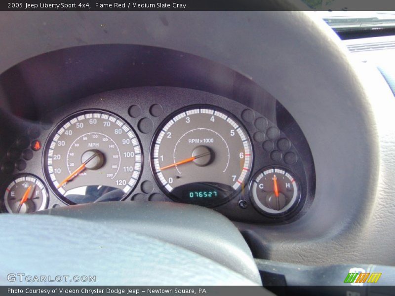 Flame Red / Medium Slate Gray 2005 Jeep Liberty Sport 4x4