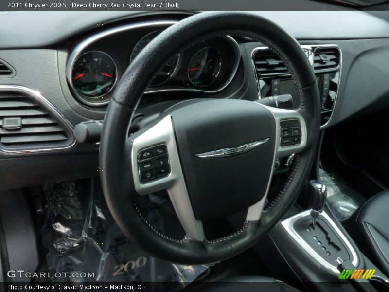 Deep Cherry Red Crystal Pearl / Black 2011 Chrysler 200 S