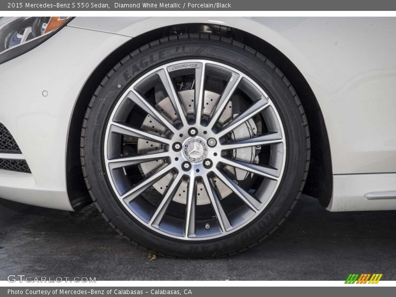Diamond White Metallic / Porcelain/Black 2015 Mercedes-Benz S 550 Sedan