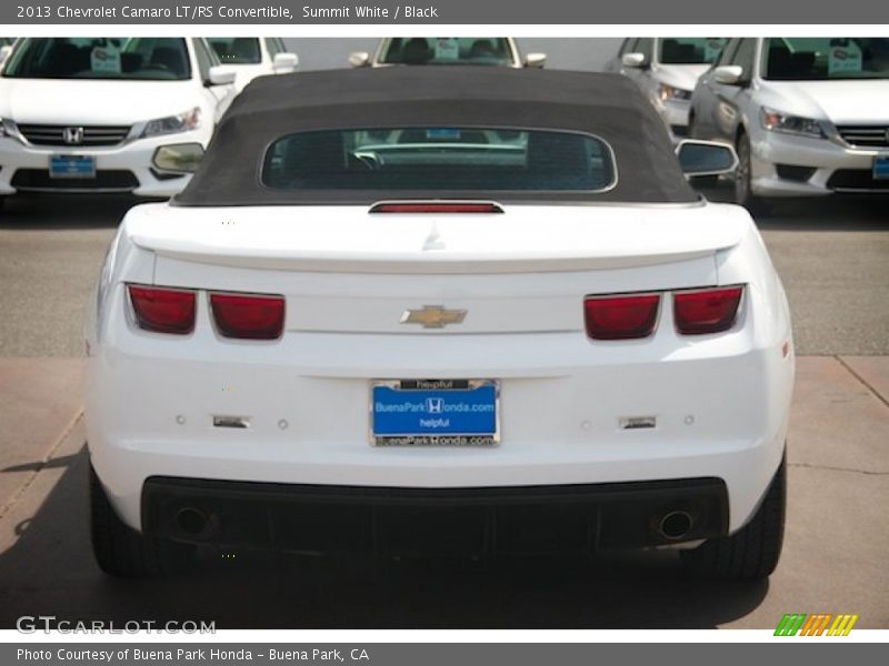 Summit White / Black 2013 Chevrolet Camaro LT/RS Convertible