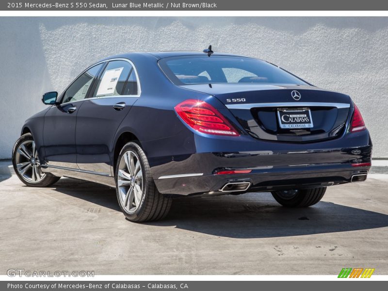 Lunar Blue Metallic / Nut Brown/Black 2015 Mercedes-Benz S 550 Sedan