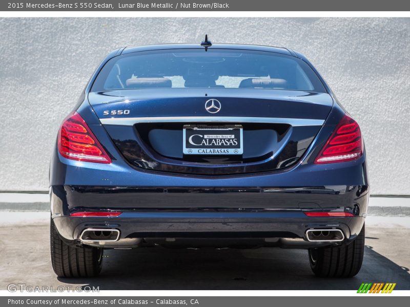 Lunar Blue Metallic / Nut Brown/Black 2015 Mercedes-Benz S 550 Sedan