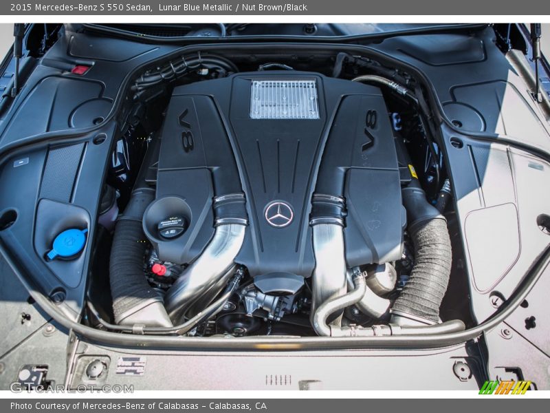 Lunar Blue Metallic / Nut Brown/Black 2015 Mercedes-Benz S 550 Sedan