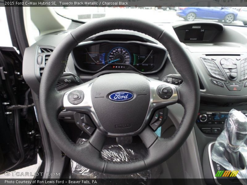 Tuxedo Black Metallic / Charcoal Black 2015 Ford C-Max Hybrid SE