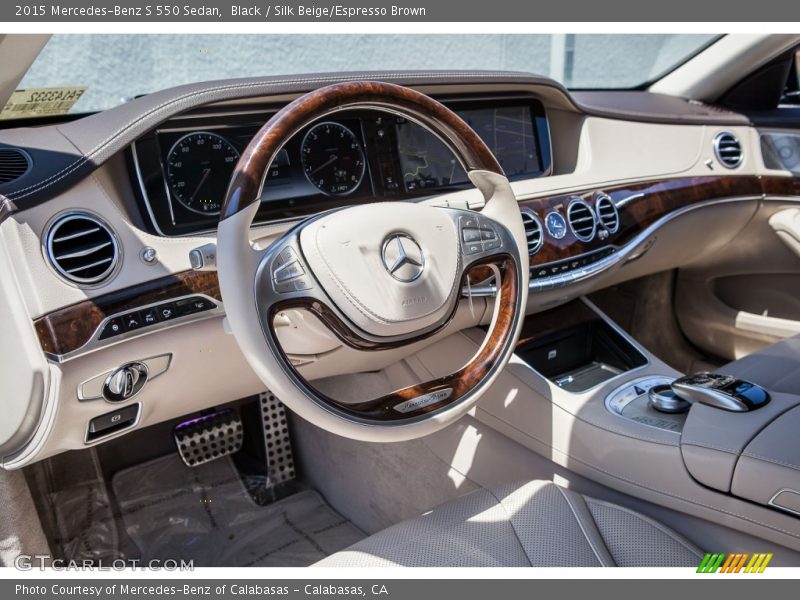 Black / Silk Beige/Espresso Brown 2015 Mercedes-Benz S 550 Sedan