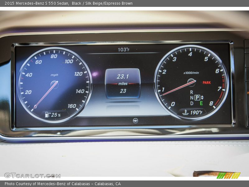 Black / Silk Beige/Espresso Brown 2015 Mercedes-Benz S 550 Sedan