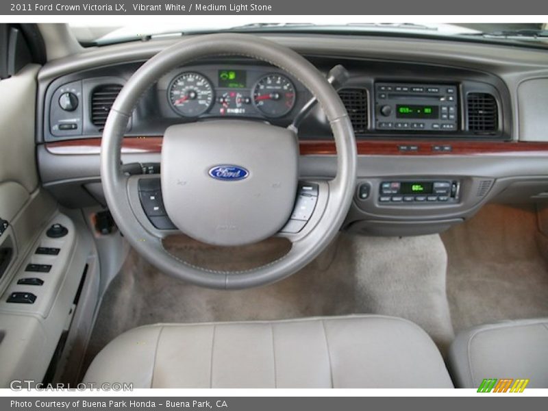 Vibrant White / Medium Light Stone 2011 Ford Crown Victoria LX